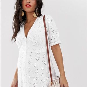 ASOS Design Maternity Broaderie Tea Dress